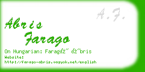 abris farago business card